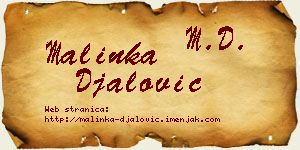 Malinka Đalović vizit kartica